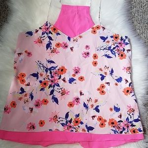 Pink Floral Tank Top